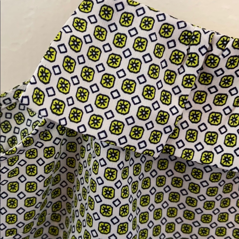 J. Crew Patterned Green and Navy Suit Tank Top